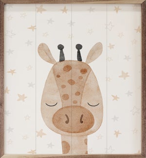 Boho Watercolor Giraffe Face By Allure Art